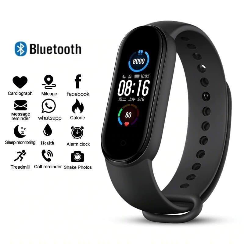 M5 Smart Watch Music Payback Bluetooth Blood Pressure Waterproof Heart Rate Monitor Fitness Bracelet